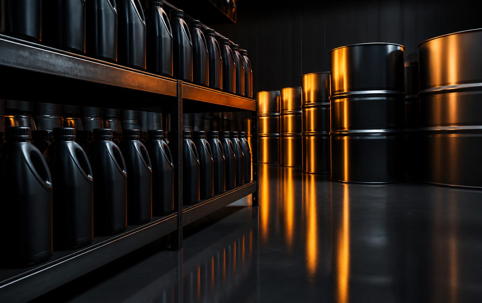 Pakelo engine oil bottles and lubricant drums stocked in Dubai by ALSHOD